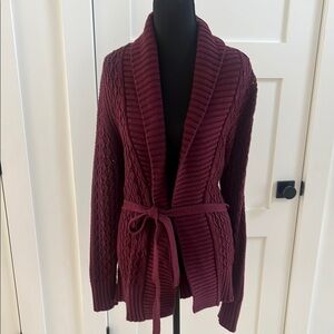 Women's Burgundy Knit Sweater